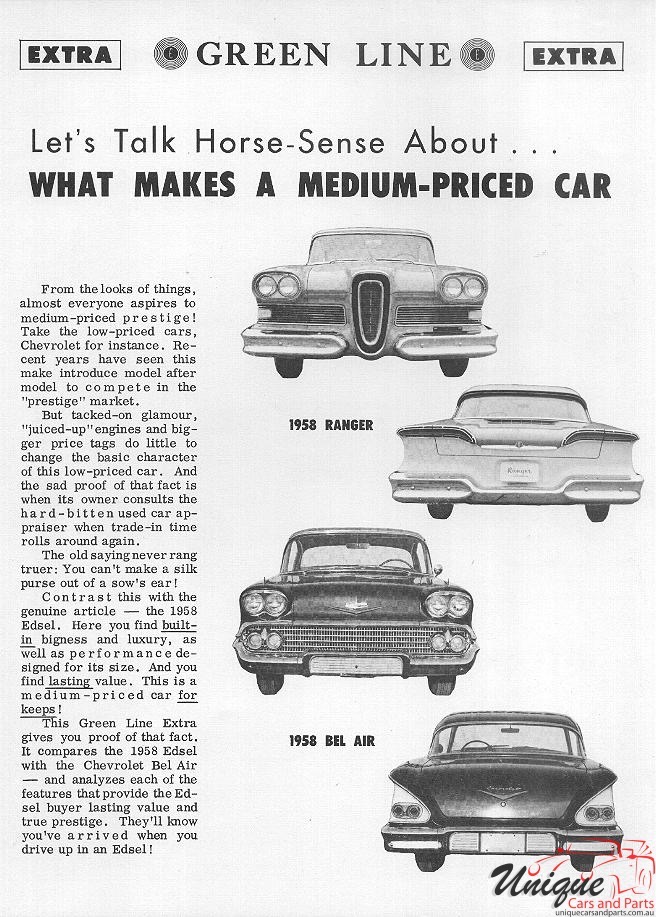 1958 Edsel Comparison Brochure Page 6